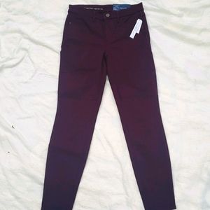 Talbots High Waist Burgundy Jeggings NWT
